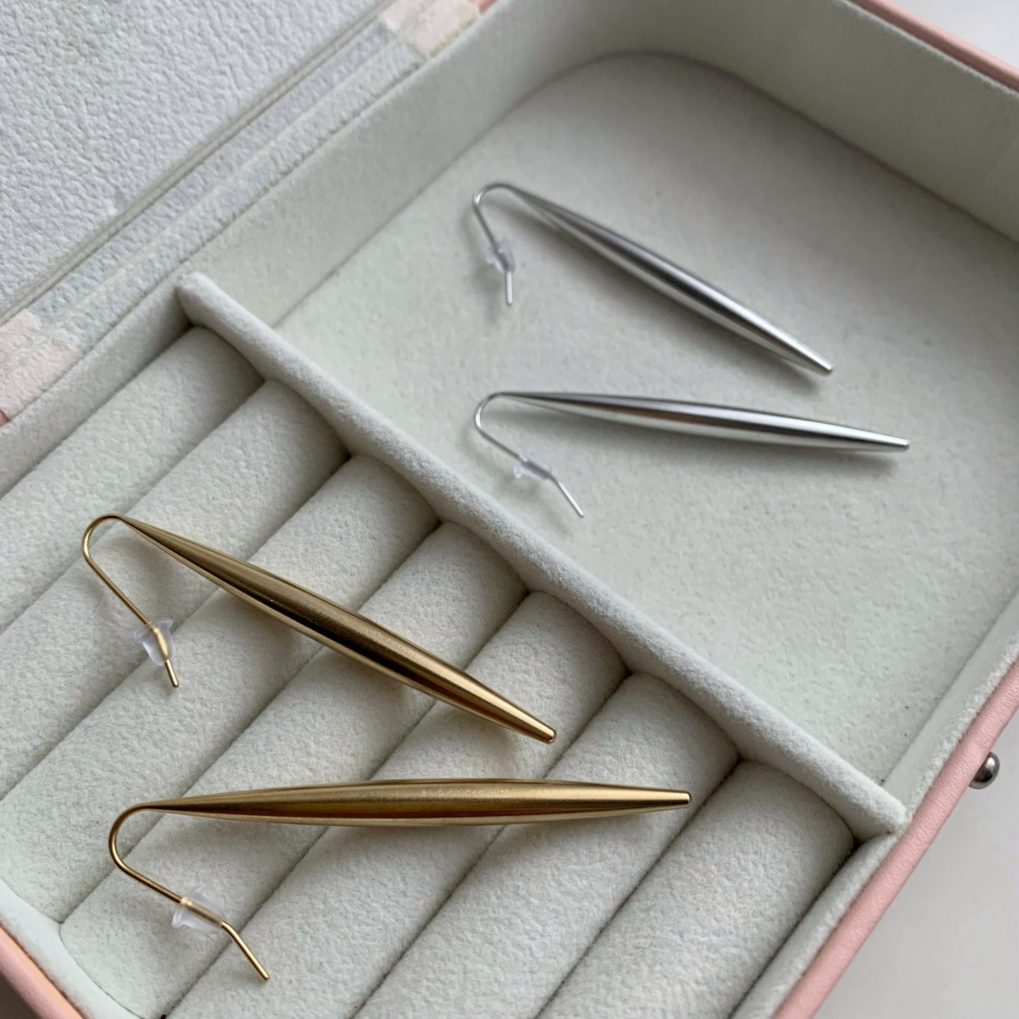 LONG DROP EARRINGS - Acciaio inossidabile