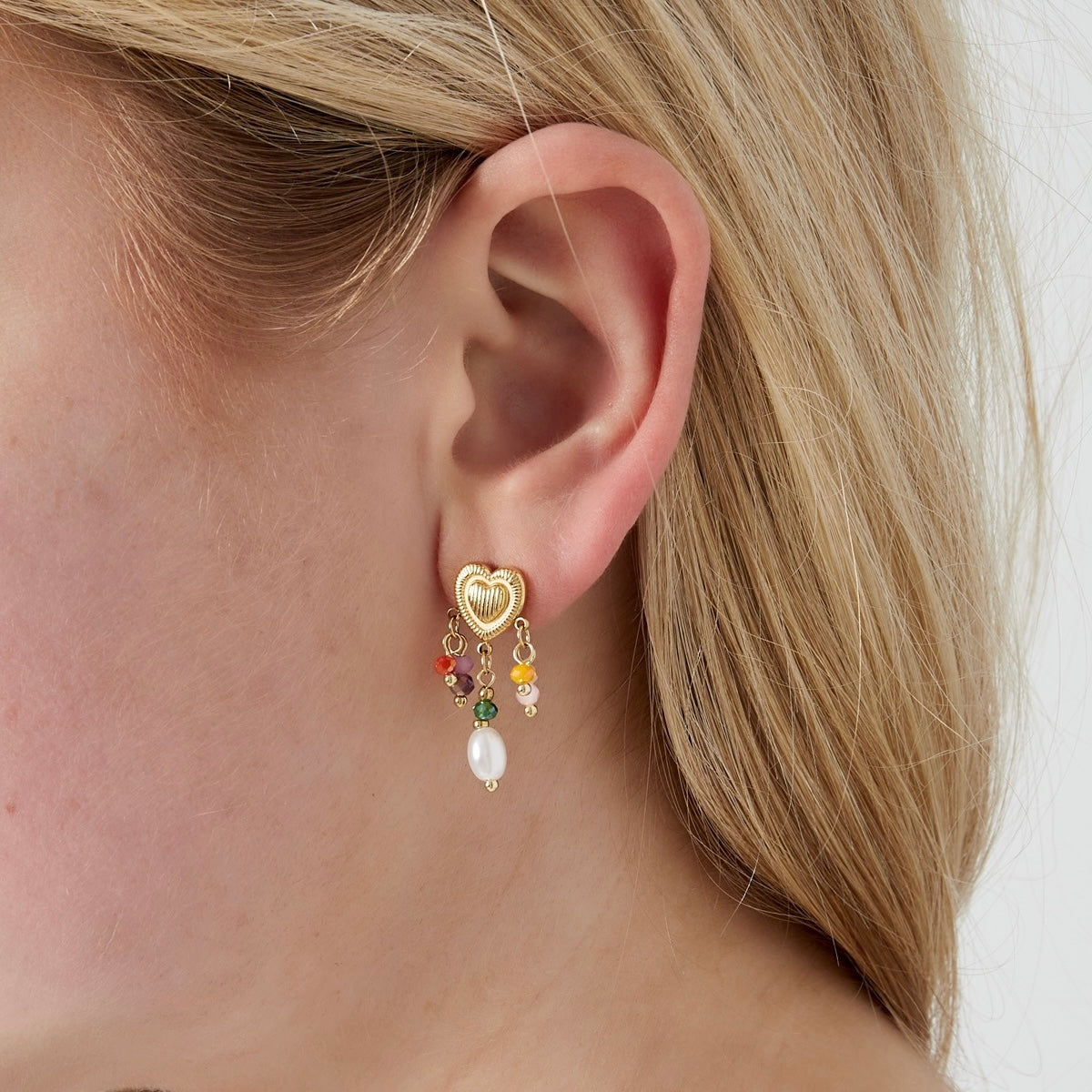 COLOR RAIN EARRING - Acciaio inossidabile