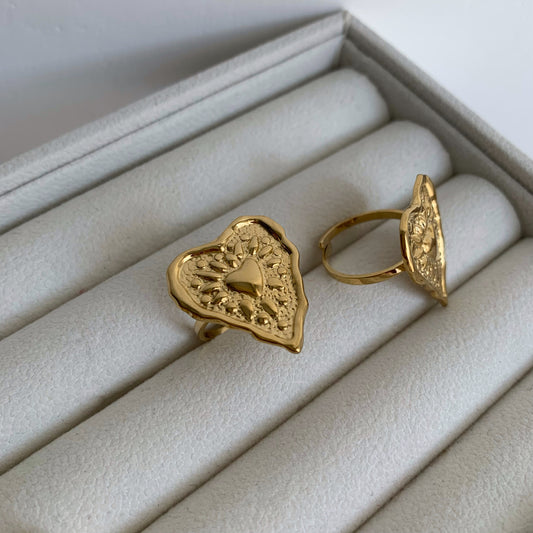 TIMELESS HEART RING - Acciaio inossidabile