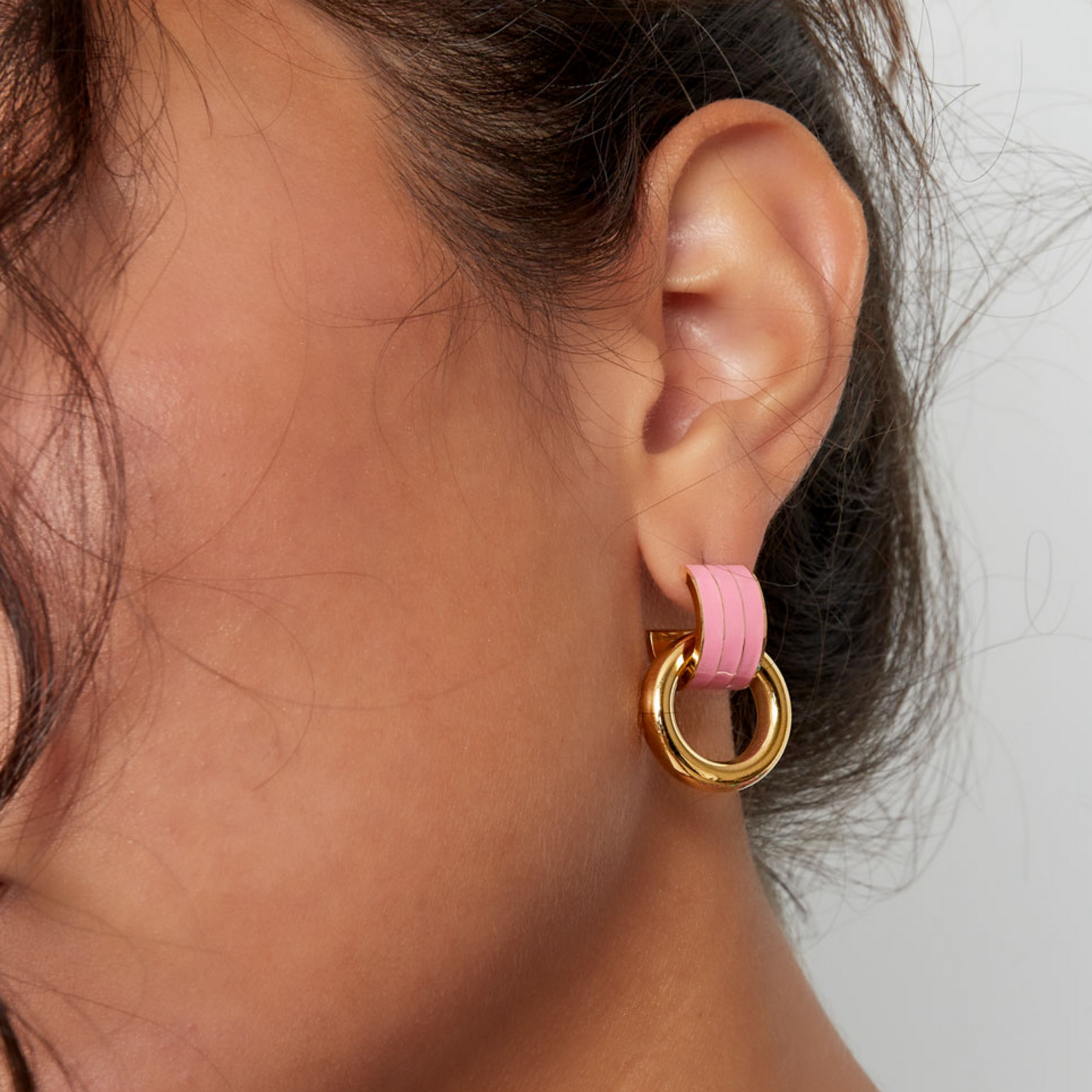 PINK EARRINGS - Acciaio inossidabile