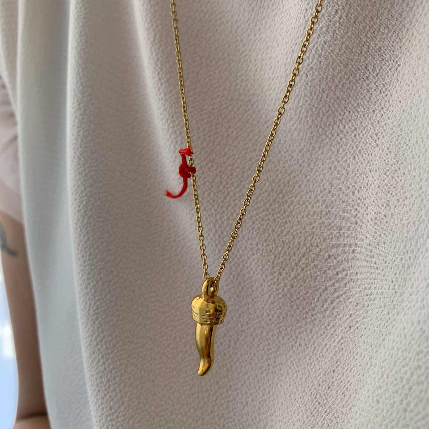 GOLD HORN CHAIN - Acciaio inossidabile