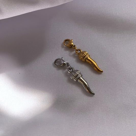 CIONDOLO CORNETTO - Acciaio inossidabile Silver o Gold