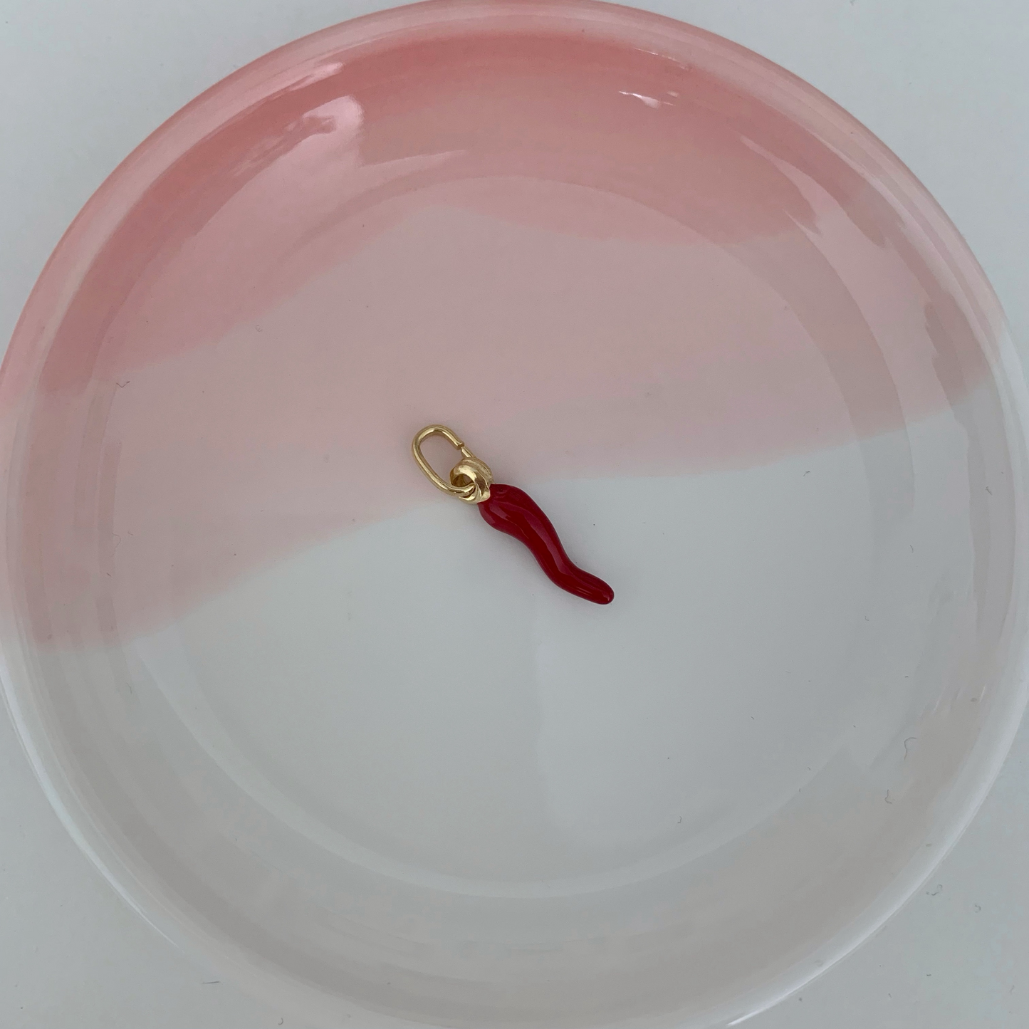 CIONDOLO CORNINO PORTA FORTUNA - Argento 925 placcato oro