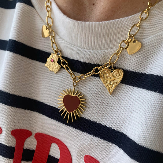 ENDLESS HEARTS NECKLACE - Acciaio inossidabile
