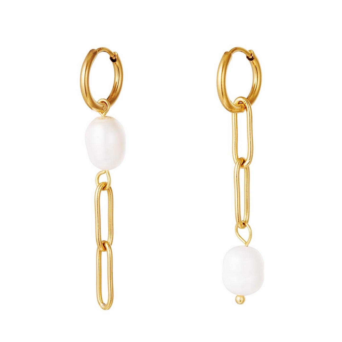 SOFT PEARL HOOPS - Acciaio inossidabile