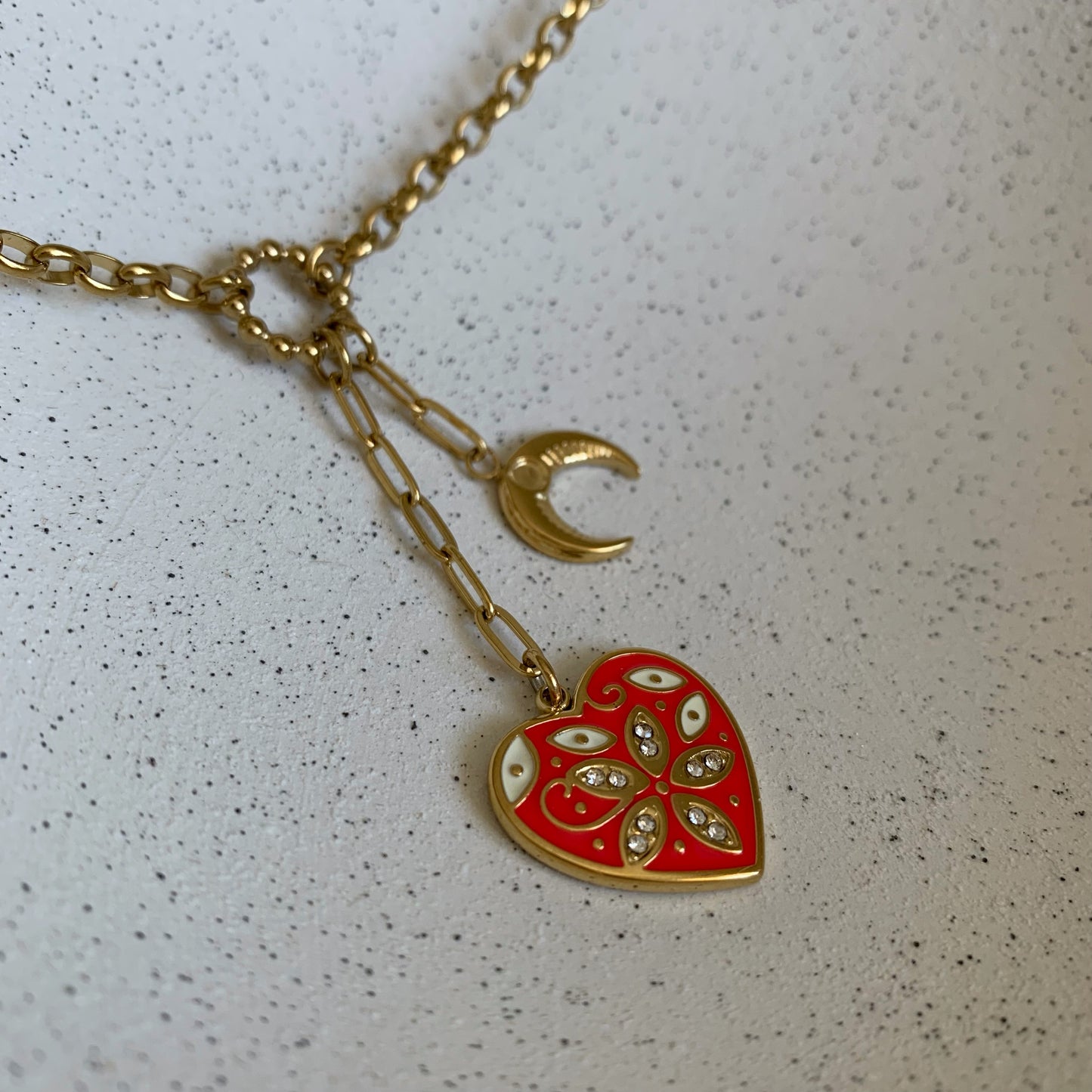 TO THE MOON NECKLACE- Acciaio inossidabile