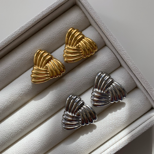 VINTAGE TRIANGLE EARRINGS - Acciaio inossidabile