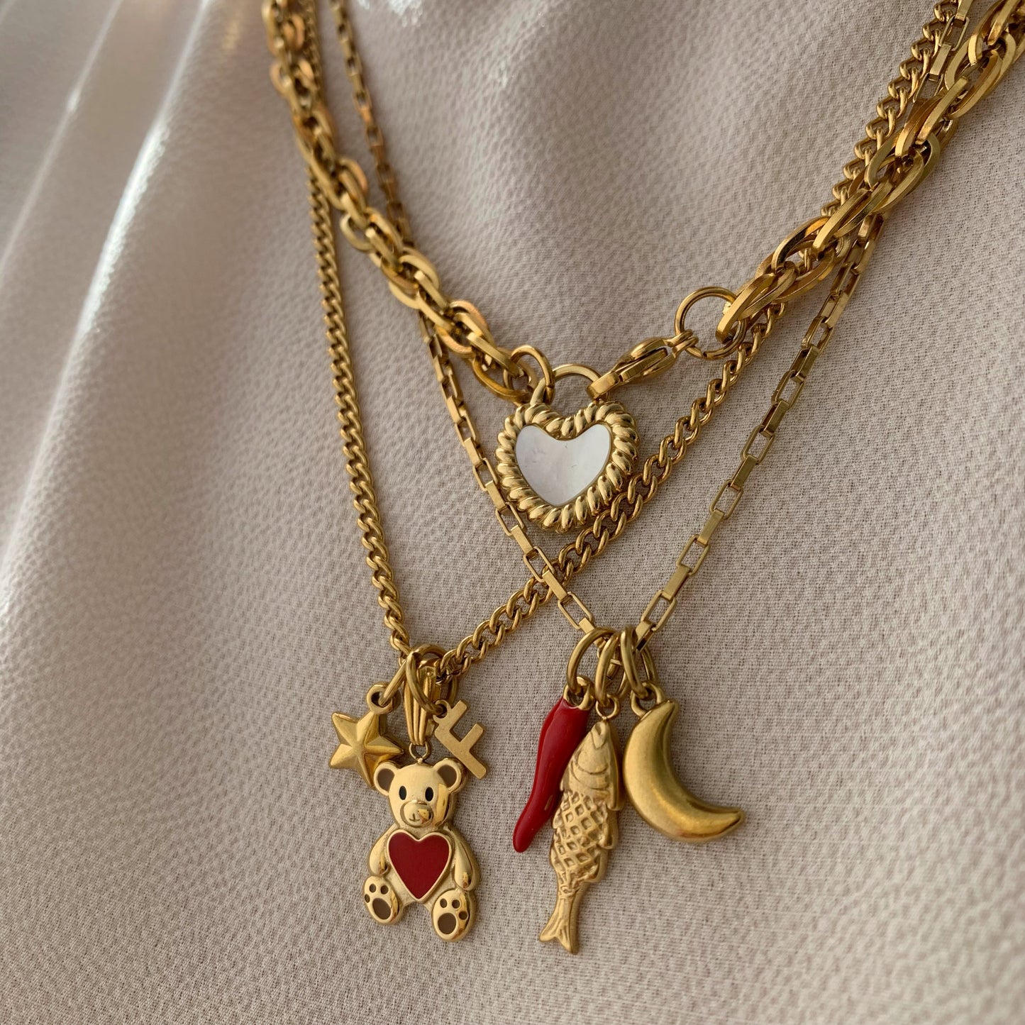 LUCKY FISH NECKLACE - Acciaio inossidabile