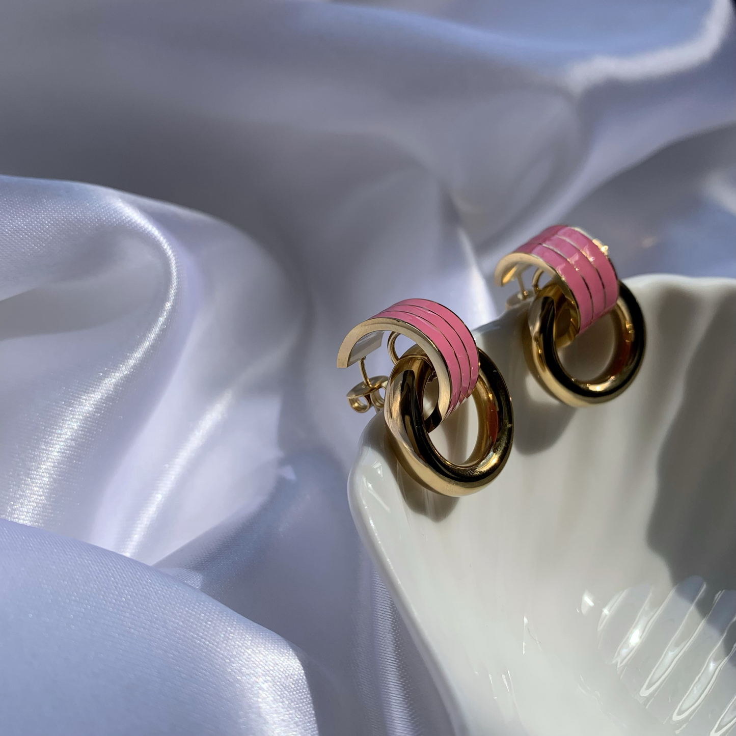 PINK EARRINGS - Acciaio inossidabile