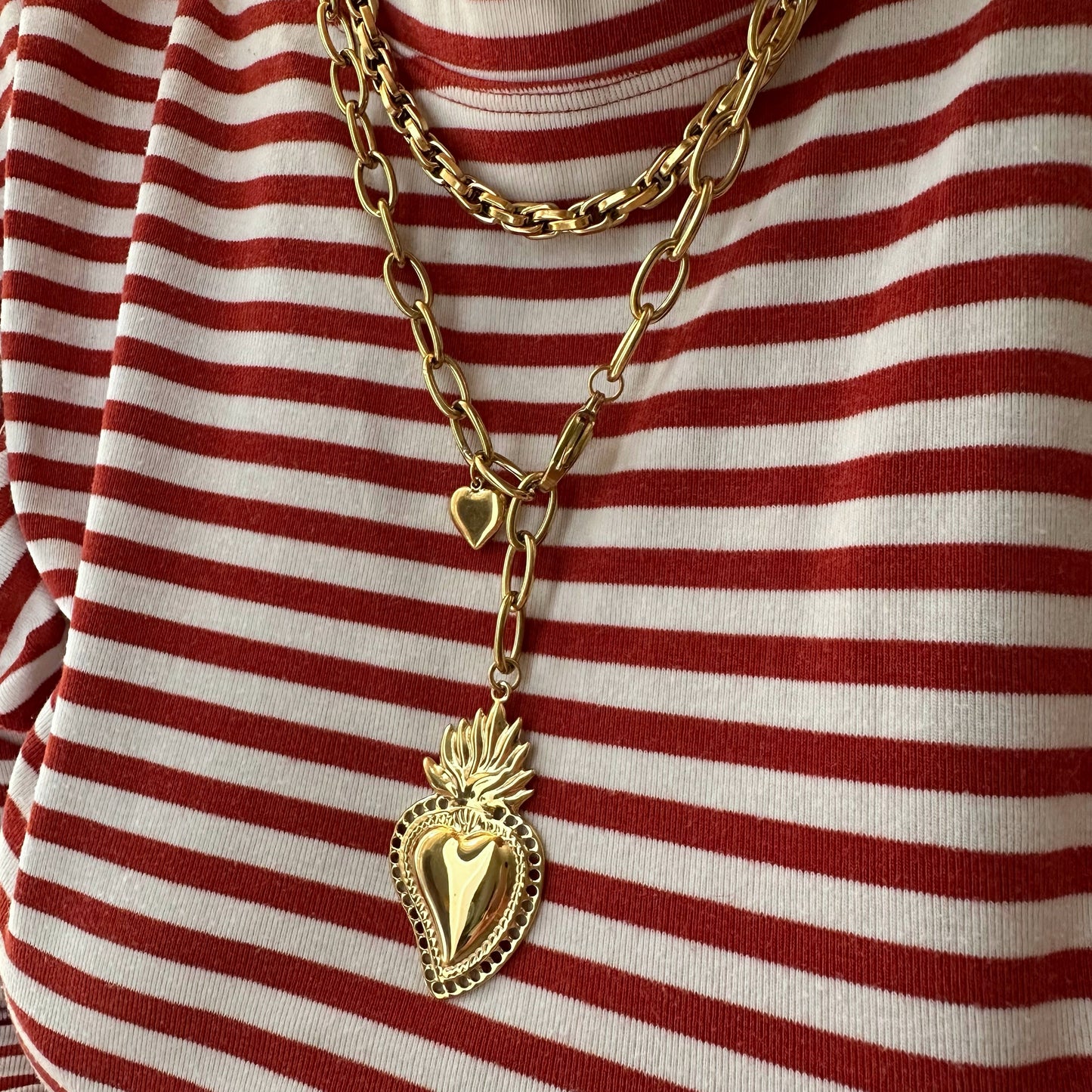 BIG HEART NECKLACE - Acciaio inossidabile