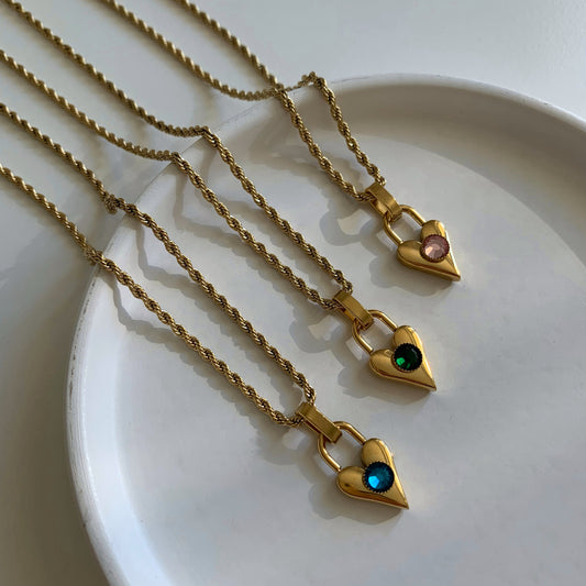 COLORFUL HEART CHAIN - Acciaio inossidabile
