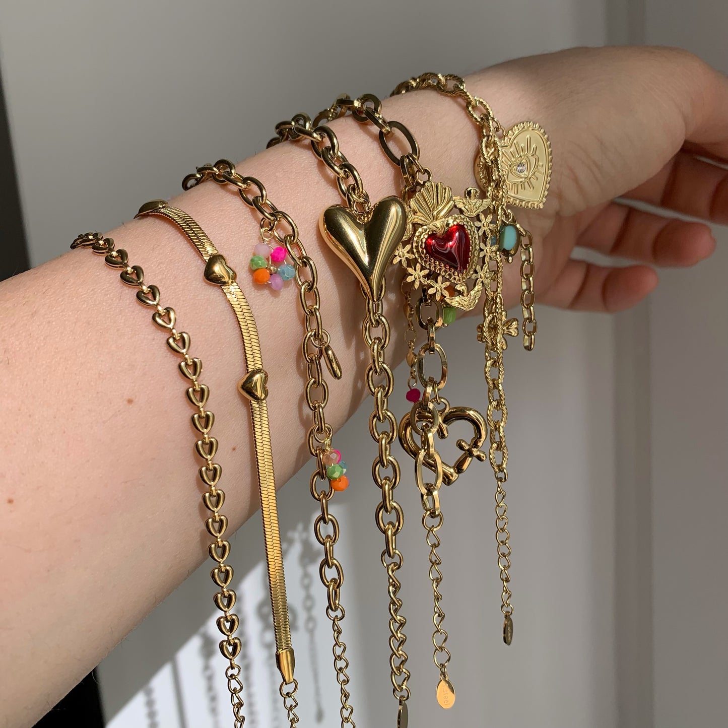 MILAGROS HEART BRACELET - Acciaio inossidabile