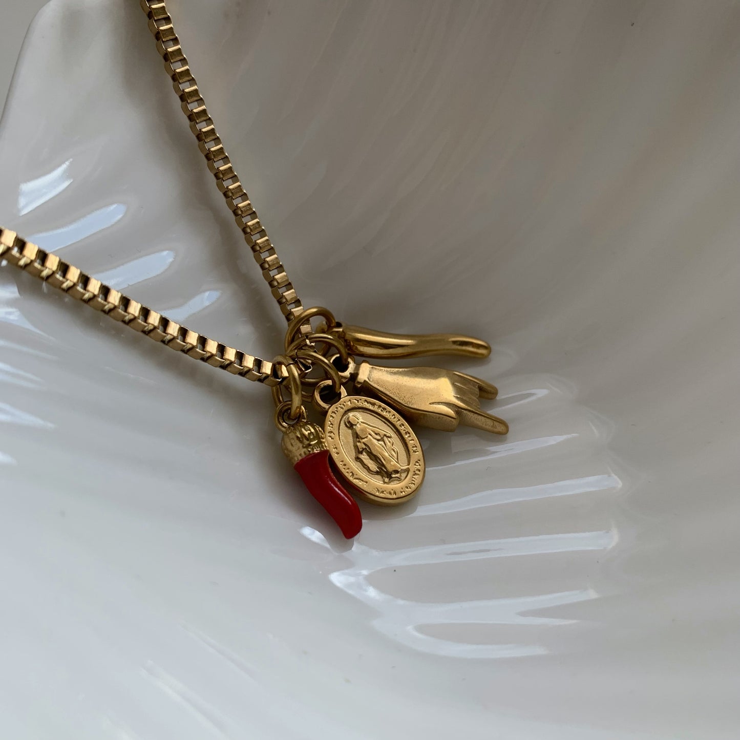 ITALIAN CHARMS NECKLACE - Acciaio inossidabile