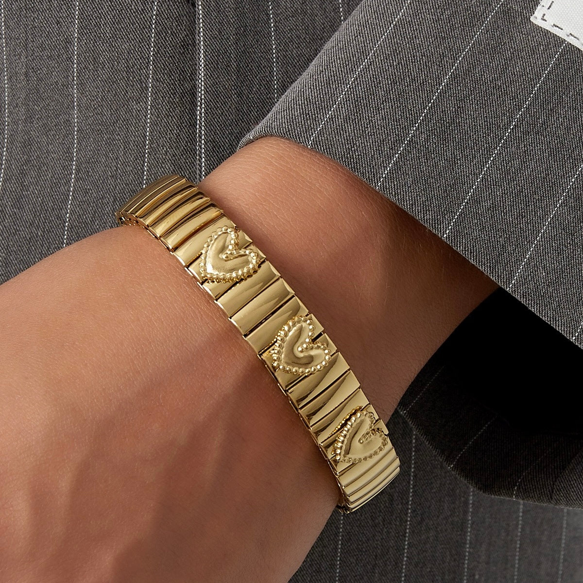 HEARTS BRACELET - Acciaio inossidabile