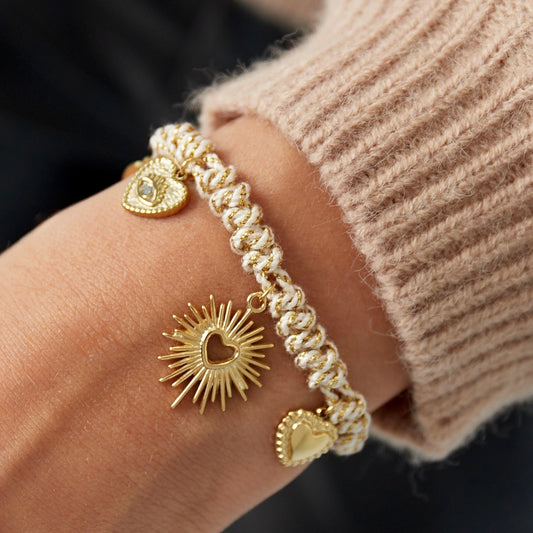 TIED LOVE BRACELET - Corda e acciaio inossidabile