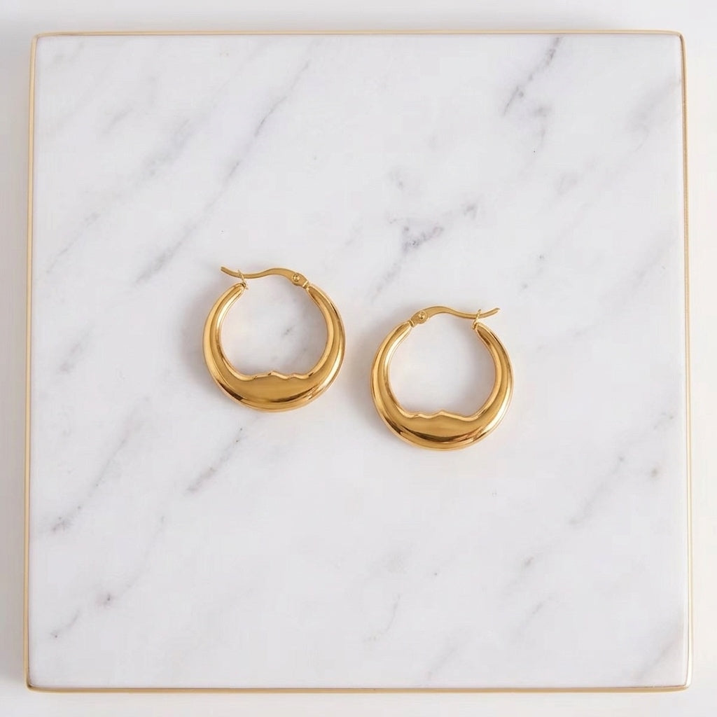 HALF MOON HOOPS - Acciaio inossidabile