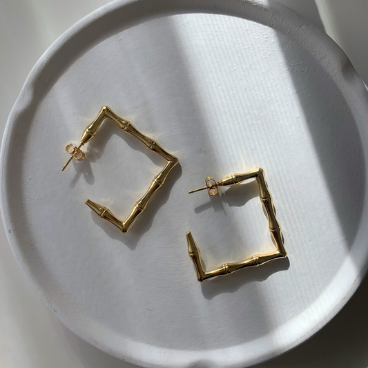 BAMBOO EARRINGS - Acciaio inossidabile