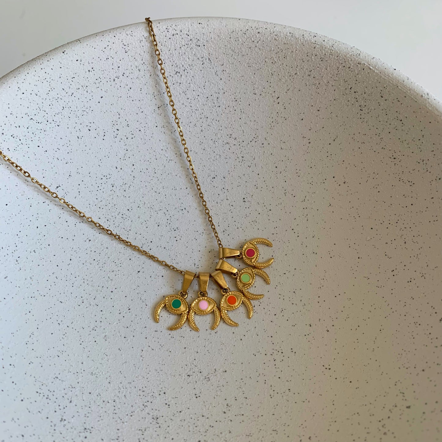 COLORED MOON CHAIN - Acciaio inossidabile