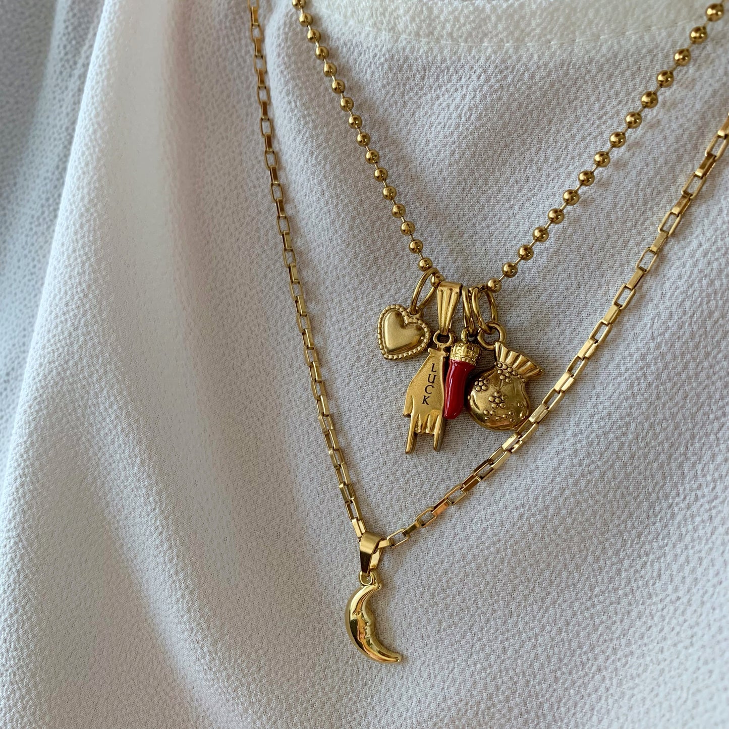 LUCKY VIBES NECKLACE - Acciaio inossidabile