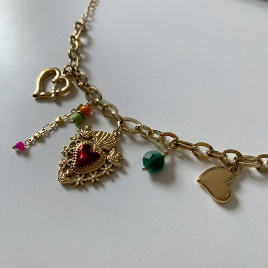 MILAGROS HEART BRACELET - Acciaio inossidabile