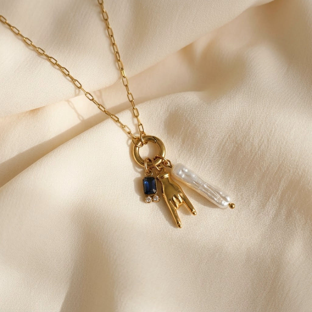 MIDNIGHT GOLD NECKLACE - Acciaio inossidabile