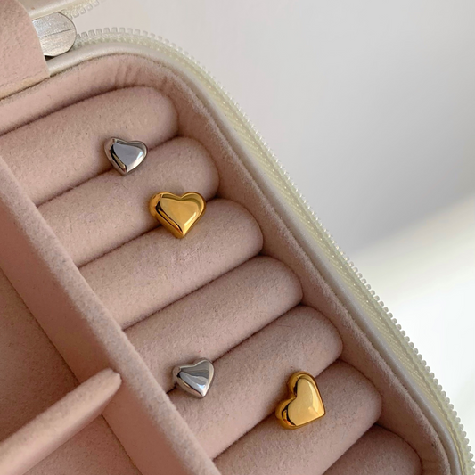 LITTLE HEART STUD - Acciaio inossidabile
