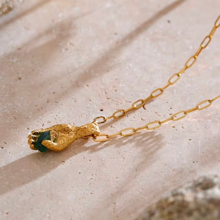 GREEN ENERGY NECKLACE - Acciaio inossidabile