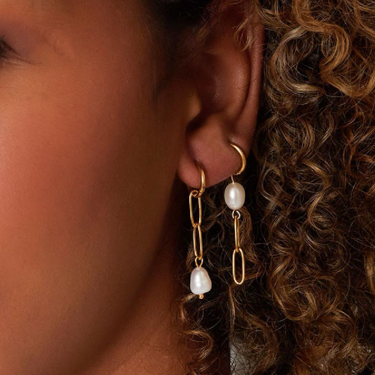 SOFT PEARL HOOPS - Acciaio inossidabile