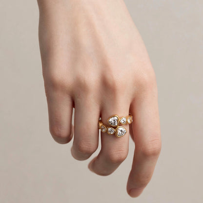 HEARTS RING - Acciaio inossidabile