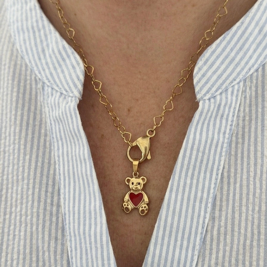 BEAR HEART NECKLACE - Acciaio inossidabile
