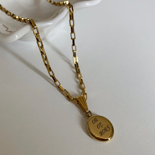 ONE DATE NECKLACE - Acciaio inossidabile