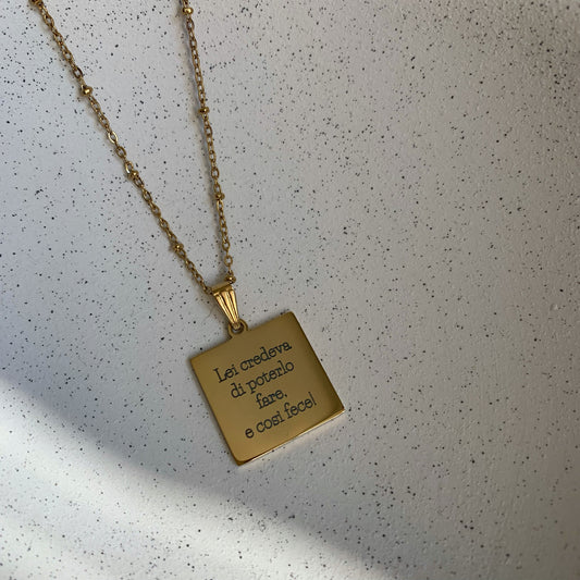 JUST BELIEVE CHAIN - Acciaio inossidabile
