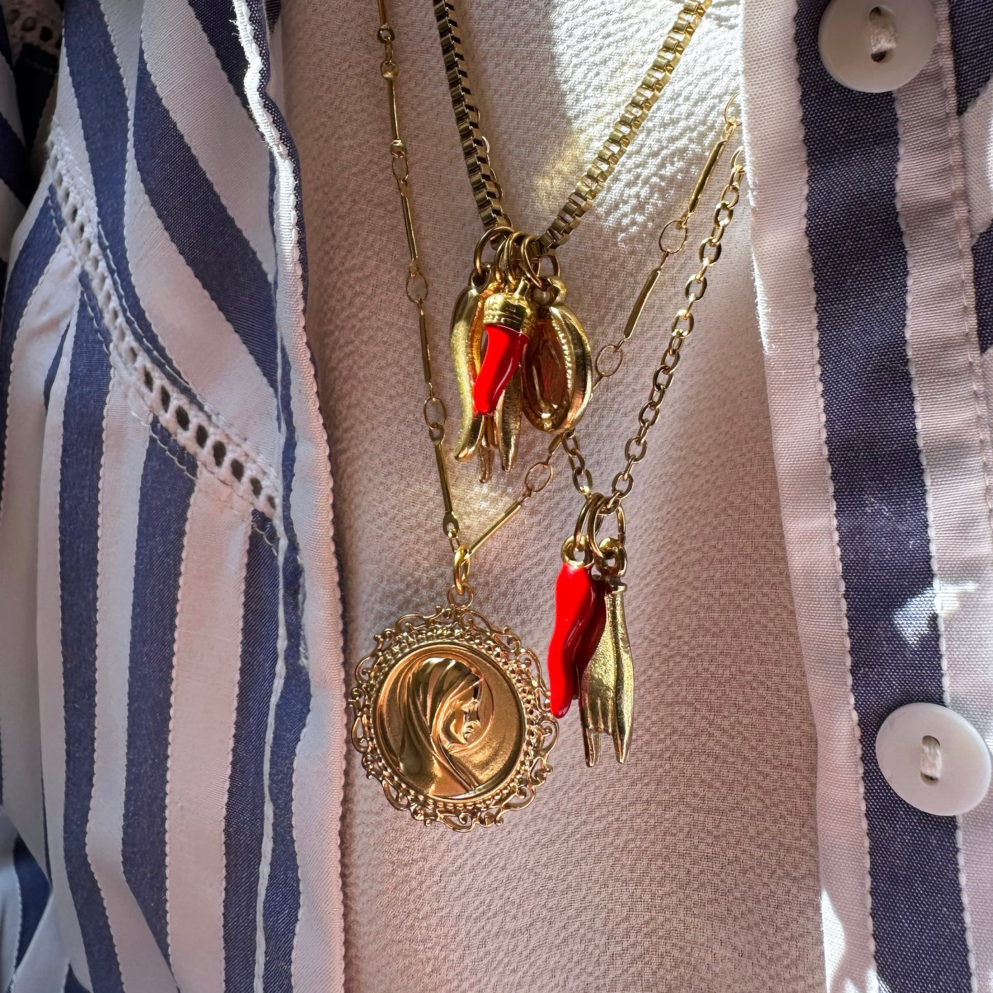 SACRED MEDAILLON CHAIN - Acciaio inossidabile