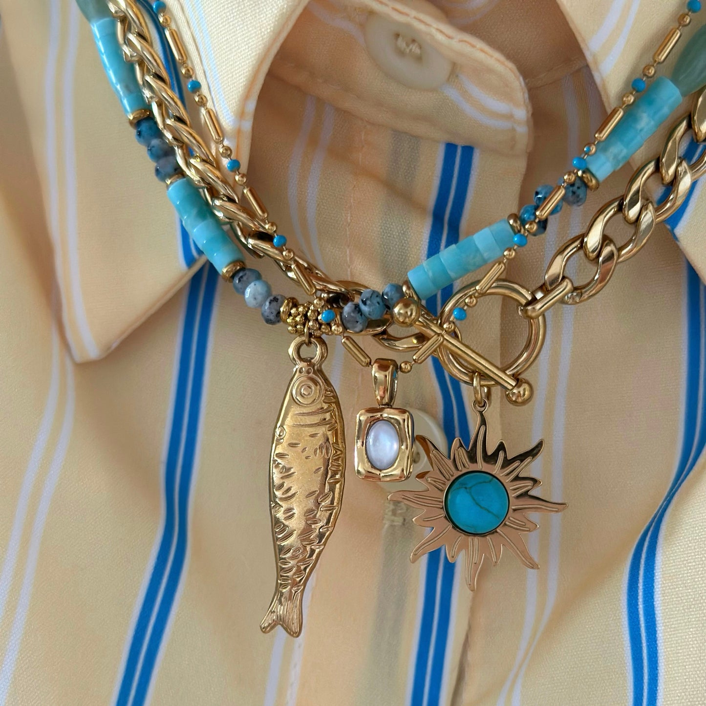 OCEAN VIBES NECKLACE - Acciaio inossidabile