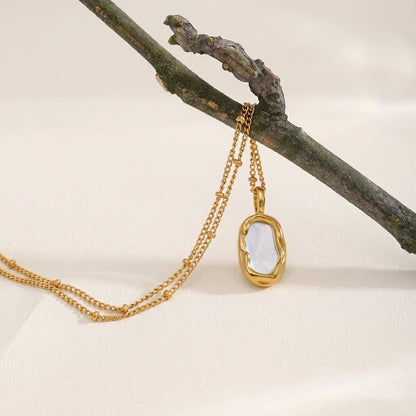 NATURAL PEARL CHAIN - Acciaio inossidabile