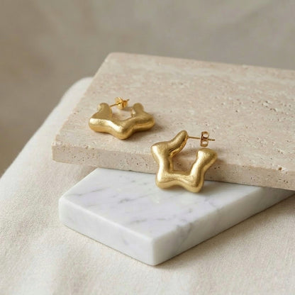 MATTE STARS EARRINGS - Acciaio inossidabile