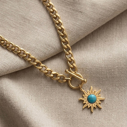 SUN FLOWER NECKLACE - Acciaio inossidabile
