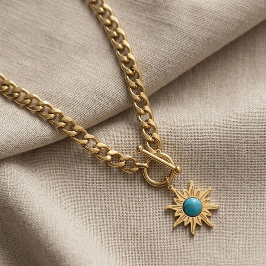 SUN FLOWER NECKLACE - Acciaio inossidabile