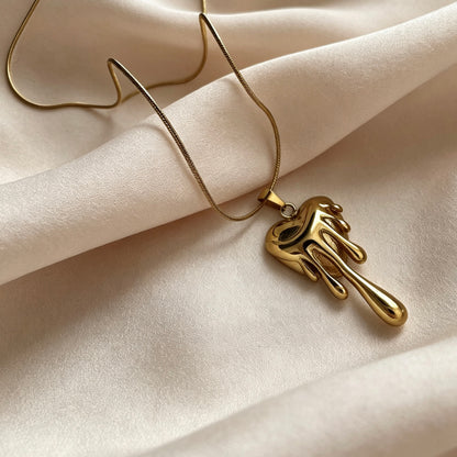 DRIPPING HEART CHAIN - Acciaio inossidabile