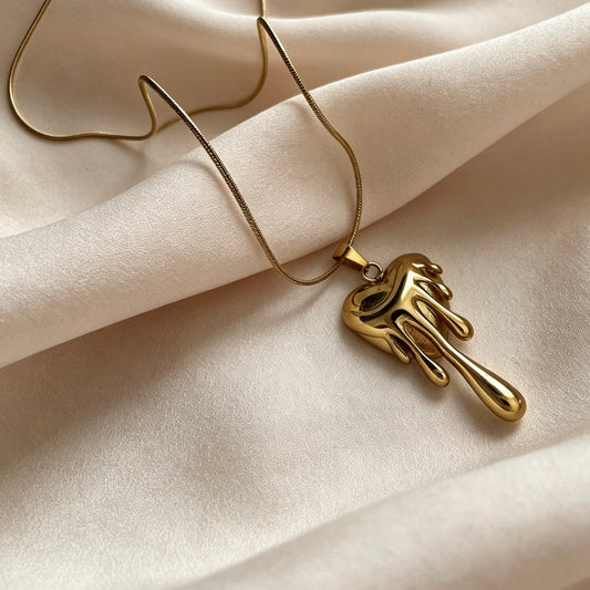 DRIPPING HEART CHAIN - Acciaio inossidabile