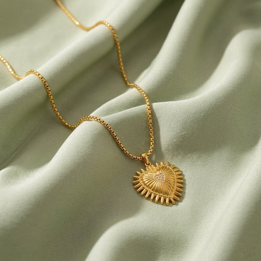 RADIANCE HEART NECKLACE - Acciaio inossidabile