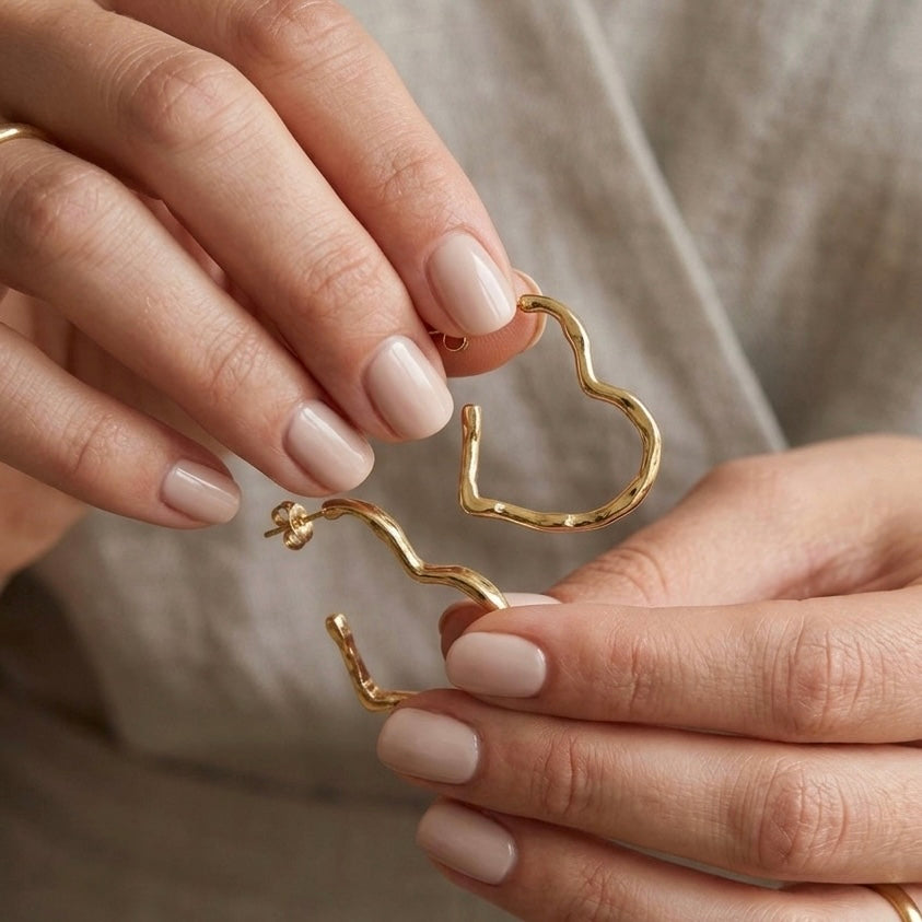 BIG HEART EARRINGS - Acciaio inossidabile