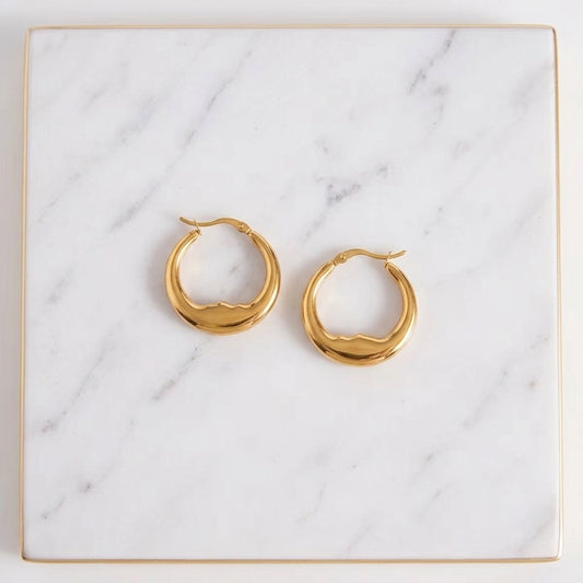 HALF MOON HOOPS - Acciaio inossidabile