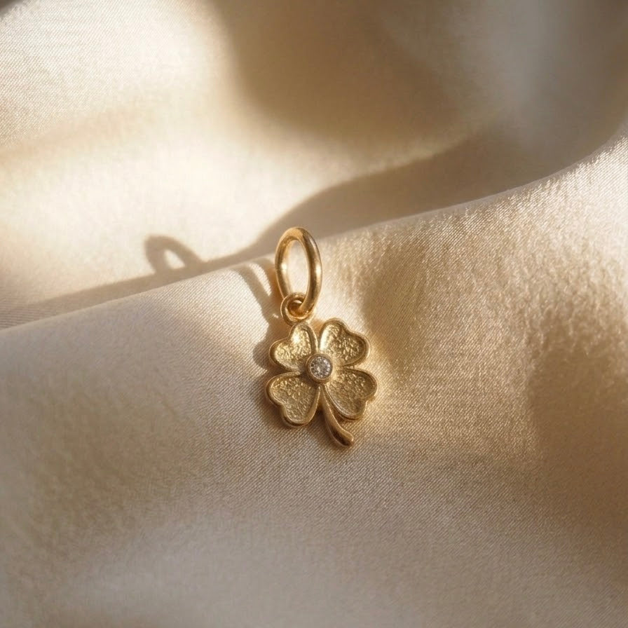 4-LEAF CLOVER CHARM - Acciaio inossidabile