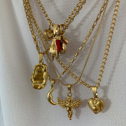 HEART BEAR NECKLACE- Acciaio inossidabile