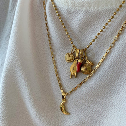 LUCKY VIBES NECKLACE - Acciaio inossidabile
