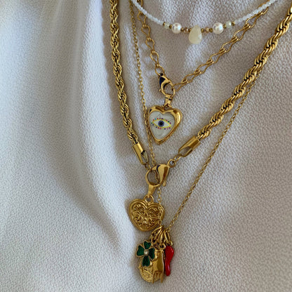 BASIC WHITE CHAIN - Acciaio inossidabile