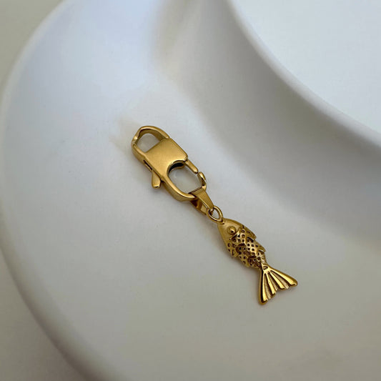 VINTAGE FISH CHARM - Acciaio inossidabile