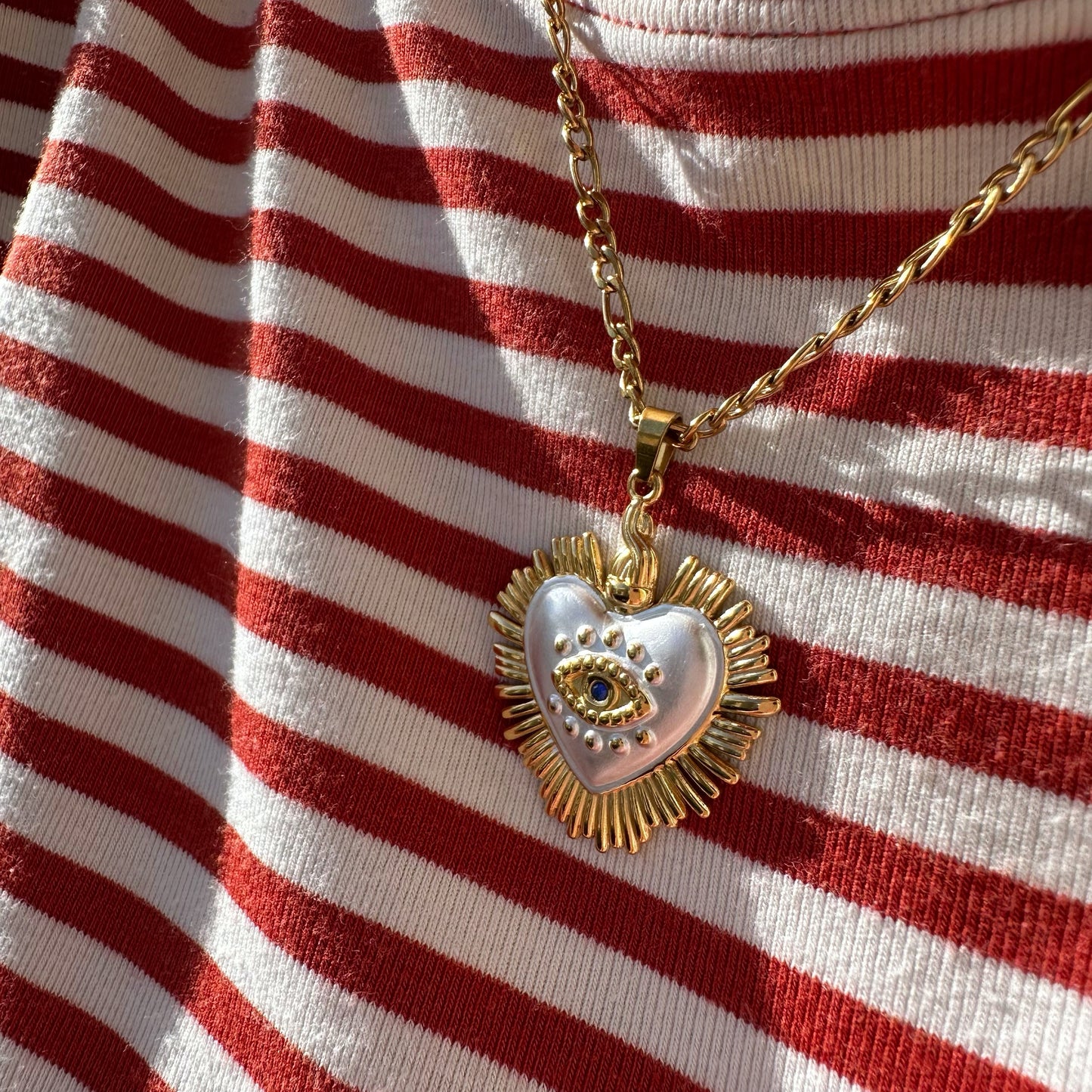 HALO HEART NECKLACE - Acciaio inossidabile