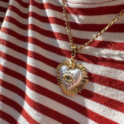 HALO HEART NECKLACE - Acciaio inossidabile